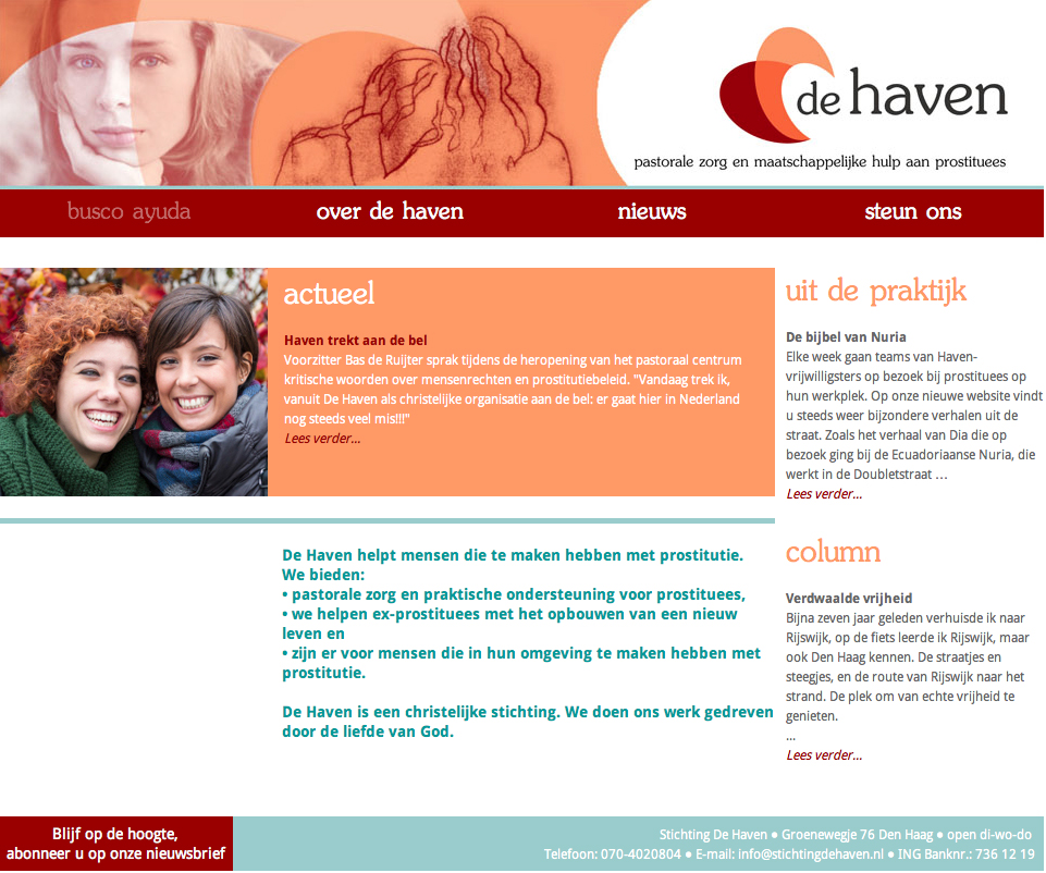 Website Stichting De Haven